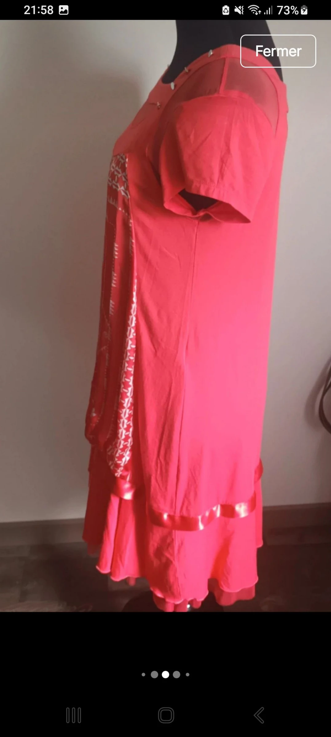 Prachtige halflange ultra chique en vrouwelijke jurk La Mode est à Vous maat 40 – photo 5